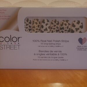 Color Street Nail Polish Strips - Black and Clear Cow Print In A Moo-d